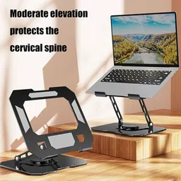 Wicrotec Aluminium Tablet Rotating Base Foldable Compatible For 4-13 Inch Ipad & Mobile Holder image 2