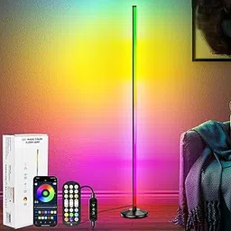 WIGNET LED Floor Lamp Living Room 145 cm RGB Floor Lamp Dimmable Floor Lamp LED Corner Lamp with Remote Control and App, 16 Million Colours, 300 Scene Modes Music Modes DIY Mode for Living Room Office-picture-16