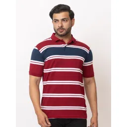 WILD COPS Men Striped Polo Collar T-shirt-picture-22