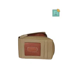 WILD EDGE Men Beige & Tan Leather Card Holder-picture-25