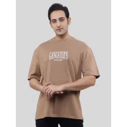 WILD ELEPHANT Men Graphic Printed Round Neck Cotton Oversized T-shirt-picture-41