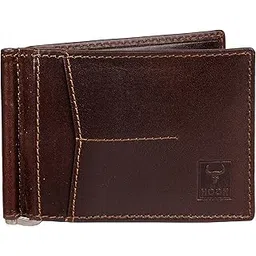 wild hook Men’s Money Clip Wallet with RFID Blocking | Top Grain Leather Slim| Bi FOL, Slim Money Clip Card Holder Wallet | Brown-picture-27