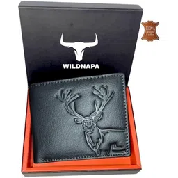 wild napa Men Black Genuine Leather RFID Wallet-picture-14