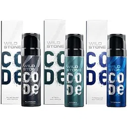 Wild Stone Code Platinum, Steel & Titanium No Gas Body Perfume Spray Combo For Men, Pack Of 3 (120ml Each)-picture-26