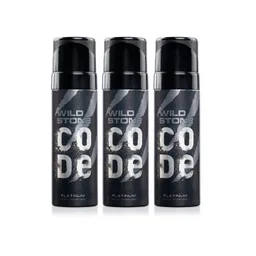 wild stone code Wild stone Men Set of 3 Code Platinum Perfume Body Sprays-picture-23
