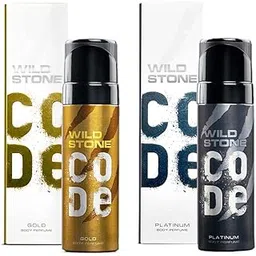 WILD STONE CODE Wild Stone Mens Wood Perfumed Body Spray Platinum And Gold Combo Pack 2 (120 Ml)-picture-35