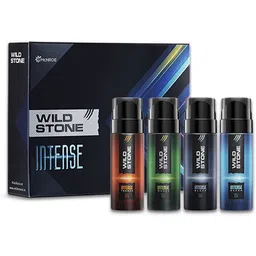 wild stone Intense No Gas Deo Travel Pack with Black, Ocean, Trance & Wood, 40ml each Mini Deodorant Spray-For Men-picture-23