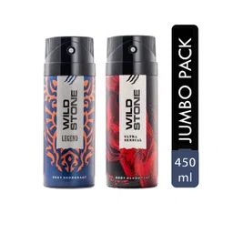 Wild Stone Ultra Sensual and Legend Deodorant for Men 225 ml (Pack of 2)-picture-18