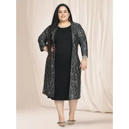 wild U Plus Size Abstract Printed Longline Open Front Shrug-picture-21