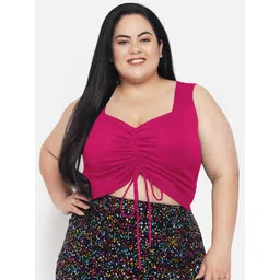 wild U Plus Size Sweetheart Neck Crop Top-picture-35