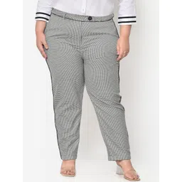 wild U Plus Size Women Black Slim Fit Easy Wash Trousers-picture-35