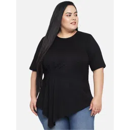 wild U Women Black Plus Size Viscose Rayon Top-picture-34