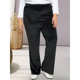 wild U Women Plus Size Smart Straight Fit High-Rise Bootcut Trousers-picture-16