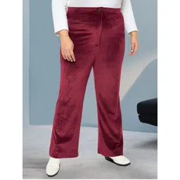 wild U Women Plus Size Smart Straight Fit High-Rise Bootcut Trousers-picture-17