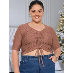 wild U Women Plus Size V-Neck Crop Top-picture-21