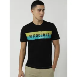 Wildcraft Black Cotton Regular Fit Printed T-Shirt-picture-16