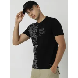 Wildcraft Black Cotton Regular Fit Printed T-Shirt image 3