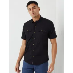 Wildcraft Black Cotton Regular Fit Shirt-picture-25