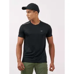 Wildcraft Black Regular Fit Plain T-Shirt-picture-24