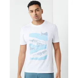 Wildcraft Graphic Printed Round Neck Short Sleeves Anti Odour Cotton T-shirt-image-46