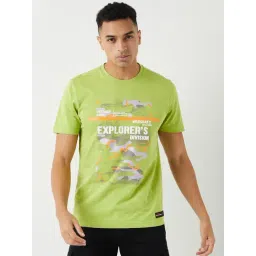 Wildcraft Green Cotton Regular Fit Printed T-Shirt-picture-12