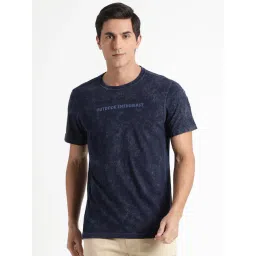 Wildcraft Indigo Blue Cotton Regular Fit Camouflage T-Shirt-picture-16