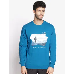 Wildcraft Men Blue Printed Cotton Sweatshirt-picture-41