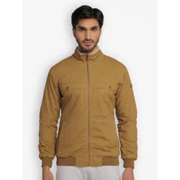 Wildcraft Men Khaki Typography Printed Water Resistant Outdoor Cotton Bomber Jacket-picture-19