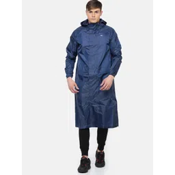 Wildcraft Men Navy Blue Solid Hooded HypaDry Rain Coat-picture-35