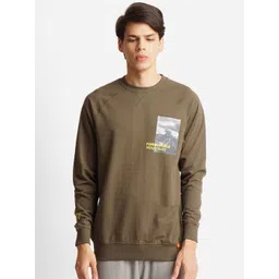 Wildcraft Men Olive Green Printed Cotton Sweatshirt-picture-41