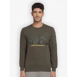 Wildcraft Men Olive Green Printed Sweatshirt-picture-19