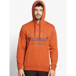 Wildcraft Men Rust Printed Hooded Cotton Sweatshirt-picture-15