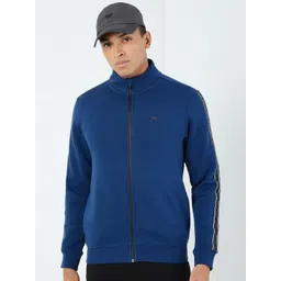 Wildcraft Men Solid Mock Collar Cotton Front-Open Sweatshirt-picture-41