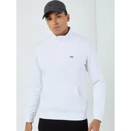 Wildcraft Men Solid Mock Collar Cotton Pullover Sweatshirt-picture-40