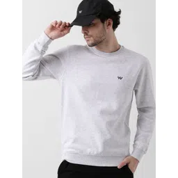 Wildcraft Men Solid Round Neck Cotton Pullover Sweatshirt-picture-39