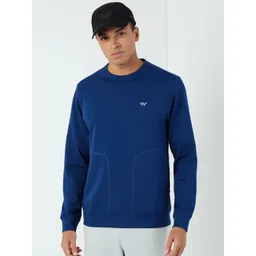 Wildcraft Men Solid Round Neck Cotton Pullover Sweatshirt-picture-36