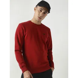 Wildcraft Men Solid Round Neck Cotton Pullover Sweatshirt-picture-33