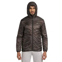 Wildcraft Olive & Black Regular Fit Camouflage Reversible Jacket-picture-18