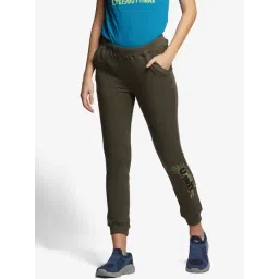 Wildcraft Olive Printed Mid Rise Joggers-picture-41