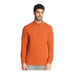 Wildcraft Orange Mock Collar Sweatshirt-picture-42