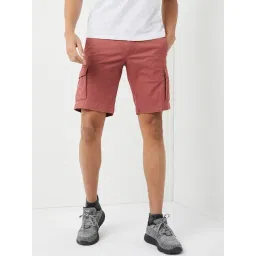 Wildcraft Red Cotton Regular Fit Cargo Shorts-picture-19