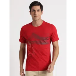 Wildcraft Red Cotton Regular Fit Printed T-Shirt-picture-37