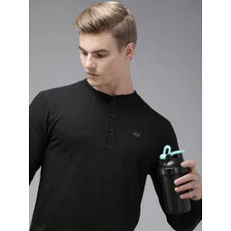 Wildcraft Solid Henley Neck Pullover Sweatshirt-picture-18