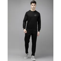 Wildcraft Solid Raglan Sleeves Sweatshirt And Mid-Rise Track Pant-picture-23