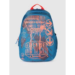 Wildcraft Unisex Blue & Orange Printed Backpack-picture-15