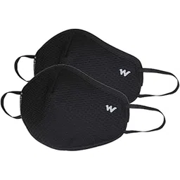Wildcraft Unisex-Child Polyester SUPERMASK W95+ Reusable Outdoor Respirator 2P : Popcorn : BLK_Anthra : S (8903338299936 Small)-picture-13