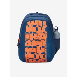 Wildcraft Unisex Navy Blue & Orange Typography Backpack-picture-31