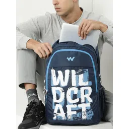 Wildcraft Valour Blue Polyester Printed Laptop Backpack - 25 Ltrs image 2