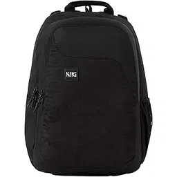 Wildcraft Wiki 1 30L Laptop Backpack for Men & Women | Fits 15.6 inch Laptop | Padded Shoulder Straps, Multi Compartments, Anti-Theft Zippers | School & College Bag | Jacquard Pattern Black-picture-27