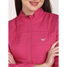 Wildcraft Women Pink Striped Lightweight Crop Padded Jacket image 5